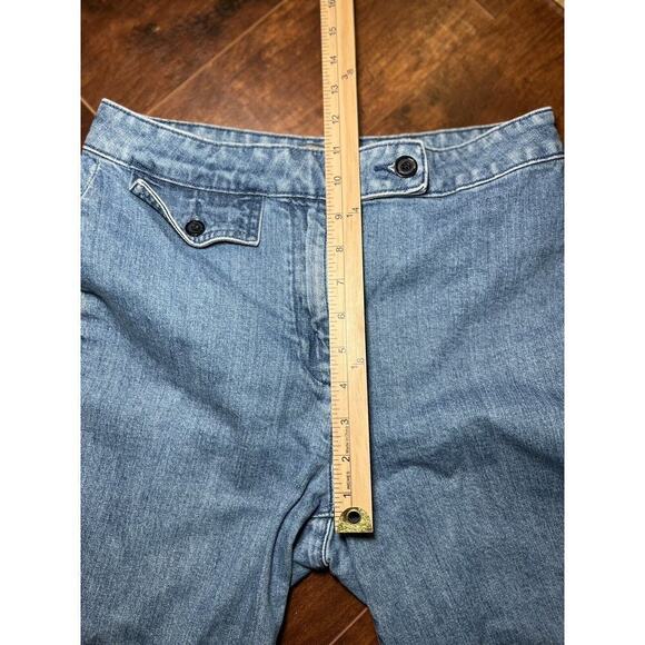 Point Sur Wide Leg Raw Hem Cropped Medium Wash Jeans Size 29 - Picture 5 of 6